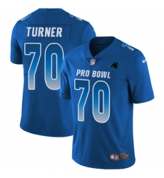 Youth Nike Carolina Panthers #70 Trai Turner Limited Royal Blue 2018 Pro Bowl NFL Jersey