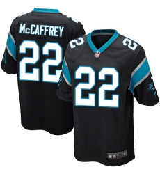 Men's Nike Carolina Panthers #22 Christian McCaffrey Game Black Team Color NFL Jersey