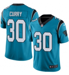 Men's Nike Carolina Panthers #30 Stephen Curry Blue Alternate Vapor Untouchable Limited Player NFL Jersey