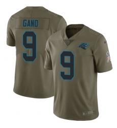 Youth Nike Carolina Panthers #9 Graham Gano Limited Olive 2017 Salute to Service NFL Jersey