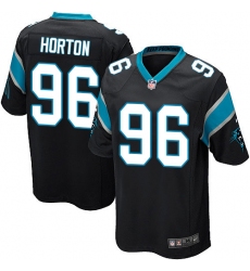 Men's Nike Carolina Panthers #96 Wes Horton Game Black Team Color NFL Jersey