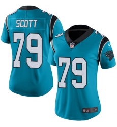 Women's Nike Carolina Panthers #79 Chris Scott Blue Alternate Vapor Untouchable Limited Player NFL Jersey