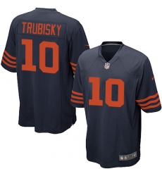 Men's Nike Chicago Bears #10 Mitchell Trubisky Game Navy Blue Alternate NFL Jersey