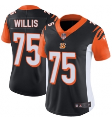 Women's Nike Cincinnati Bengals #75 Jordan Willis Black Team Color Vapor Untouchable Limited Player NFL Jersey