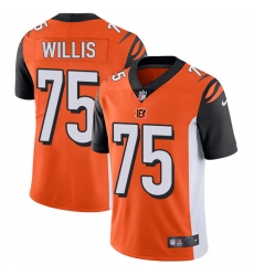 Youth Nike Cincinnati Bengals #75 Jordan Willis Orange Alternate Vapor Untouchable Limited Player NFL Jersey