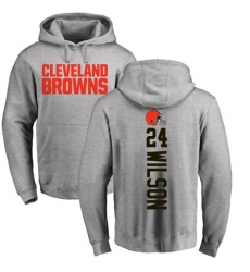 NFL Nike Cleveland Browns #24 Howard Wilson Ash Pullover Hoodie