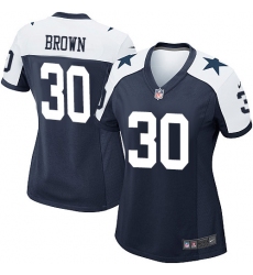 Women's Nike Dallas Cowboys #30 Anthony Brown Game Navy Blue Throwback Alternate NFL Jersey