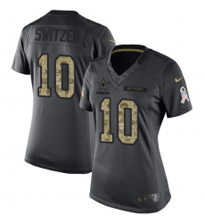 Women's Nike Dallas Cowboys #10 Ryan Switzer Limited Black 2016 Salute to Service NFL Jersey