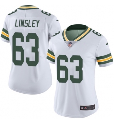 Women's Nike Green Bay Packers #63 Corey Linsley White Vapor Untouchable Limited Player NFL Jersey