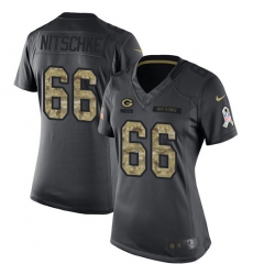 Women's Nike Green Bay Packers #66 Ray Nitschke Limited Black 2016 Salute to Service NFL Jersey