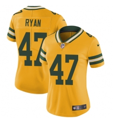 Women's Nike Green Bay Packers #47 Jake Ryan Limited Gold Rush Vapor Untouchable NFL Jersey