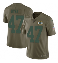 Youth Nike Green Bay Packers #47 Jake Ryan Limited Olive 2017 Salute to Service NFL Jersey