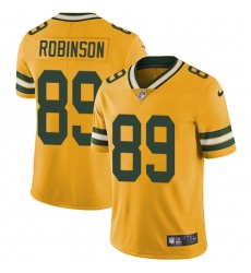 Men's Nike Green Bay Packers #89 Dave Robinson Limited Gold Rush Vapor Untouchable NFL Jersey