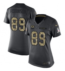 Women's Nike Green Bay Packers #89 Dave Robinson Limited Black 2016 Salute to Service NFL Jersey