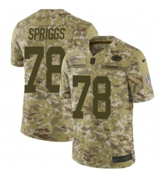 Men's Nike Green Bay Packers #78 Jason Spriggs Limited Camo 2018 Salute to Service NFL Jersey