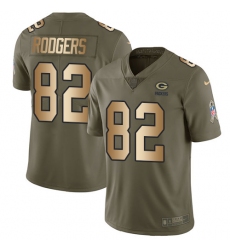 Youth Nike Green Bay Packers #82 Richard Rodgers Limited Olive/Gold 2017 Salute to Service NFL Jersey
