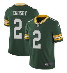 Men's Nike Green Bay Packers #2 Mason Crosby Green Team Color Vapor Untouchable Limited Player NFL Jersey