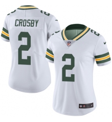Women's Nike Green Bay Packers #2 Mason Crosby White Vapor Untouchable Limited Player NFL Jersey