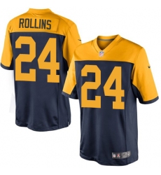 Men's Nike Green Bay Packers #24 Quinten Rollins Limited Navy Blue Alternate NFL Jersey