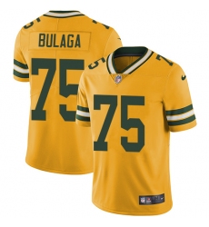 Men's Nike Green Bay Packers #75 Bryan Bulaga Limited Gold Rush Vapor Untouchable NFL Jersey