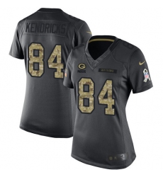 Women's Nike Green Bay Packers #84 Lance Kendricks Limited Black 2016 Salute to Service NFL Jersey