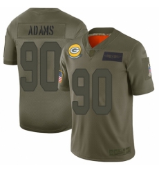Youth Green Bay Packers #90 Montravius Adams Limited Camo 2019 Salute to Service Football Jersey