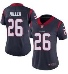 Women's Nike Houston Texans #26 Lamar Miller Limited Navy Blue Team Color Vapor Untouchable NFL Jersey