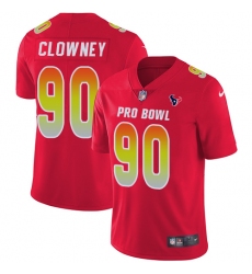 Men's Nike Houston Texans #90 Jadeveon Clowney Limited Red 2018 Pro Bowl NFL Jersey
