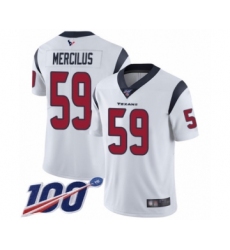 Men's Houston Texans #59 Whitney Mercilus White Vapor Untouchable Limited Player 100th Season Football Jersey