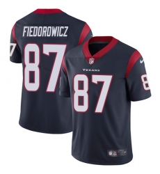 Youth Nike Houston Texans #87 C.J. Fiedorowicz Limited Navy Blue Team Color Vapor Untouchable NFL Jersey