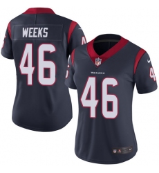 Women's Nike Houston Texans #46 Jon Weeks Limited Navy Blue Team Color Vapor Untouchable NFL Jersey