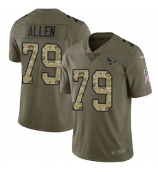 Men's Nike Houston Texans #79 Jeff Allen Limited Olive/Camo 2017 Salute to Service NFL Jersey