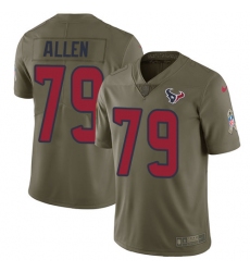 Youth Nike Houston Texans #79 Jeff Allen Limited Olive 2017 Salute to Service NFL Jersey