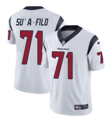 Men's Nike Houston Texans #71 Xavier Su'a-Filo Limited White Vapor Untouchable NFL Jersey