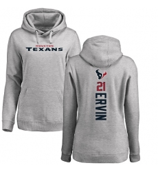 NFL Women's Nike Houston Texans #21 Tyler Ervin Ash Backer Pullover Hoodie