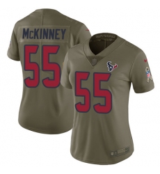 Women's Nike Houston Texans #55 Benardrick McKinney Limited Olive 2017 Salute to Service NFL Jersey
