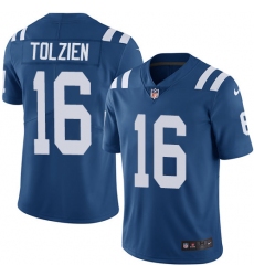 Men's Nike Indianapolis Colts #16 Scott Tolzien Royal Blue Team Color Vapor Untouchable Limited Player NFL Jersey