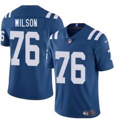 Men's Indianapolis Colts #76 Jack Wilson Blue 2025 Vapor Limited Football Stitched Jersey