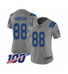 Women's Indianapolis Colts #88 Marvin Harrison Limited Gray Inverted Legend 100th Season Football Jersey