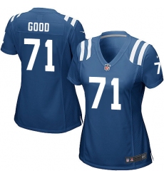 Women's Nike Indianapolis Colts #71 Denzelle Good Game Royal Blue Team Color NFL Jersey
