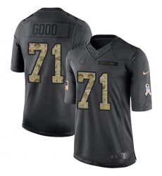 Youth Nike Indianapolis Colts #71 Denzelle Good Limited Black 2016 Salute to Service NFL Jersey