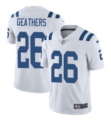 Men's Nike Indianapolis Colts #26 Clayton Geathers White Vapor Untouchable Limited Player NFL Jersey
