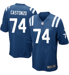 Men's Nike Indianapolis Colts #74 Anthony Castonzo Game Royal Blue Team Color NFL Jersey
