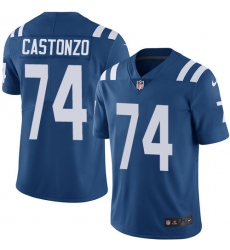 Youth Nike Indianapolis Colts #74 Anthony Castonzo Royal Blue Team Color Vapor Untouchable Limited Player NFL Jersey