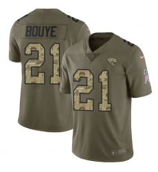 Men's Nike Jacksonville Jaguars #21 A.J. Bouye Limited Olive/Camo 2017 Salute to Service NFL Jersey