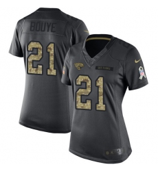 Women's Nike Jacksonville Jaguars #21 A.J. Bouye Limited Black 2016 Salute to Service NFL Jersey