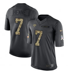 Men's Nike Jacksonville Jaguars #7 Chad Henne Limited Black 2016 Salute to Service NFL Jersey