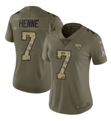 Women's Nike Jacksonville Jaguars #7 Chad Henne Limited Olive/Camo 2017 Salute to Service NFL Jersey