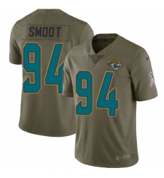 Men's Nike Jacksonville Jaguars #94 Dawuane Smoot Limited Olive 2017 Salute to Service NFL Jersey
