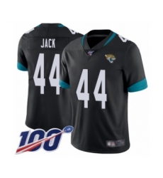 Men's Jacksonville Jaguars #44 Myles Jack Black Team Color Vapor Untouchable Limited Player 100th Season Football Jersey